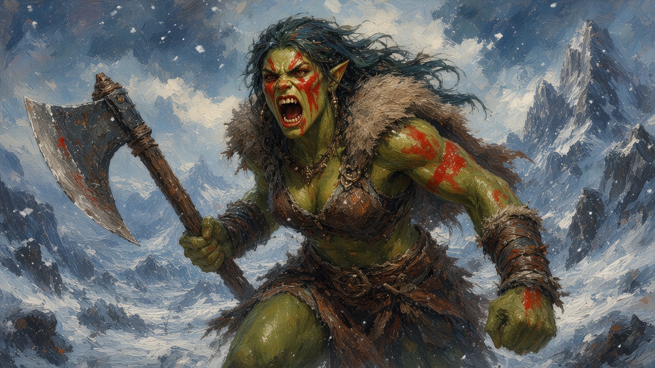 D&D Orc character portrait preview