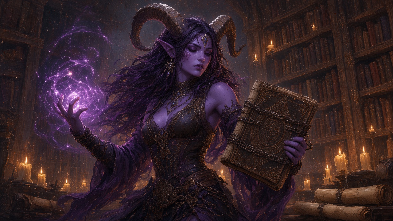 D&D Tiefling character portrait preview